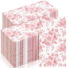 Guardanapos de papel descartáveis para hóspedes Tinlade rosa branco 200 unidades