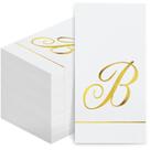 Guardanapos de papel descartáveis Pasimy Initial Monogram 100 unidades
