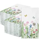 Guardanapos de papel Easasty Floral, descartáveis de 3 camadas, pacote com 200