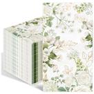 Guardanapos de papel IANFEPH White Floral de 3 camadas 100 unidades para banheiro