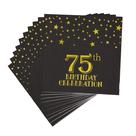 Guardanapos de papel Pandecor 75th Birthday Party, pacote com 50