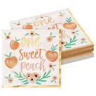 Guardanapos de papel Sparkle and Bash Peach, pacote com 50, 1 camada, 16,5 x 16,5 cm