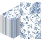 Guardanapos de papel Tatuo Blue Floral 200 unidades para banheiro
