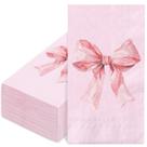 Guardanapos descartáveis FYSUIMU 100 unidades, laço rosa, 10x20 cm