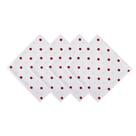 Guardanapos DII Poá Branco e Vermelho 46x46 cm 4 Peças