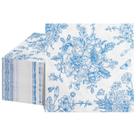 Guardanapos NatNarr Blue Floral 100 peças com design vintage 25x25cm