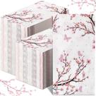 Guardanapos para convidados, toalhas de mão de papel, 200 unidades de flores de cerejeira florais
