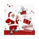 Guardanapos Vermelhos De Papai Noel 20un. 33x33cm, 2 Camadas, Fundo Branco, Para Decoração De Festas Guardanapos Vermelhos De Papai Noel 20un. 33x33cm, 2 Camadas, Fundo Branco, Para Decoração De Festas