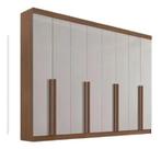 Guardaroupa Casal Daymond Castanho Off White Ddoro 8 Pts DDoro Móveis