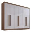 Guardaroupa Casal Ddoro Athos Castanho Off White 6 Portas DDoro Móveis