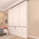 GuardaRoupa Chicago 3 Portas 9 Gavetas Neve Tcil Móveis