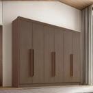 Guardaroupa Grande Casal New Athos 100 Mdf Castanho Ddoro DDoro Móveis