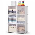 Guardaroupa Modular 6 Portas Estrutura Empilhável Compacta Organizador Multiuso