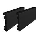 Guarnição/Rodapé de Poliestireno Liso Preto 7cm barra com 2,40 metros Guarnição/Rodapé de Poliestireno Liso Preto 7cm barra com 2,40 metros
