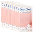 Guest Check Books FMP Brands for Servers, 10 almofadas, rosa
