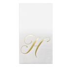 Guest Guardanapkins Gift Boutique com monograma 100% dourado, letra H