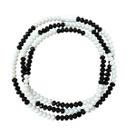 Guia de Cristal Branco com Preto 8mm com firma - 60cm Guia de Cristal Branco com Preto 8mm com firma - 60cm