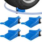 Guia de mangueira de carro Dreyoo Tire Hose Roller 4 peças de plástico azul