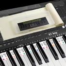 Guia de notas adesivas de piano para teclado digital de 61 teclas