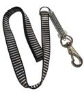 Guia para Cachorro Raça Grande de Fita Nylon 60cm Com Mola Anti Puxão