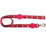 Guia para Cachorro Snoopy Pink Flower Colorida - Guia com mosquetão 1,20m P/M Snoopy Colorida Zooz Pet