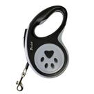 Guia Retrátil 3 Metros Com Botão De Controle Para Regulagem Pet Cachorro Passeio Linha Premium Cor:preto