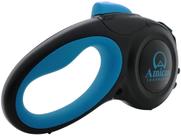 Guia Retrátil para Cachorro 5m Preta e Azul - Amicus Star Flex Guia Retrátil para Cachorro 5m Preta e Azul - Amicus Star Flex