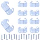 Guias de gaveta AceOrbit, kit com 10 unidades, ajustáveis, plástico branco