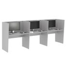 Guiche Office 3 Lugares Irlanda Cinza