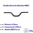 Guidão Bike Absolute MTB HB02 31.8x720mm Curvo Altura 80mm