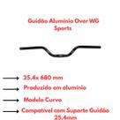 Guidão Bike MTB Alum Over 25.4X680MM Pto Fosco - WG SPORTS