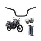 Guidão Com Pezinho e Manopla Factor 150 Ano 2022 Em Diante Preto Motocicletas