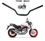 Guidão Com Pezinho Peso Moto Cbx 250 Twister Preto Fosco 2014/2020