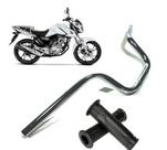 Guidão Com Rosca Manopla Moto Cargo Pcx Cg Fan Titan 125/150/160 Cromado