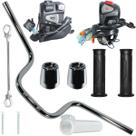 Guidão guidom CG150 CG160 Fan Titan Cargo Start 14/ com kit pisca alerta lampejador e peso guidão manopla barrinha