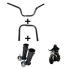 Guidão Moto Cg Cargo 160 Cromado Kit Manopla+ Pesinho + Barra Motocicletas Segurança