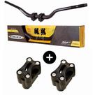 Guidão Oxxy Alto Preto Adaptador XRE 300 Lander Tenere 250 Bros CRF 230 250