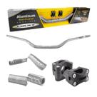 Guidão Oxxy Alto Super Fat 31mm + Adaptador - PRATA POLIDO