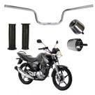 Guidão Ybr Com Pesinho Pcx e Par de Manoplas 125 2001 ate 2015 Factor Yamaha Peso Moto Rosca