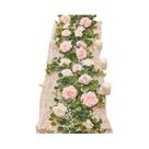 Guirlanda Artificial De Eucalipto Com Rosas E Gypsophila De 1,8m Para Decoração De Casamento, Casa,