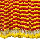 Guirlanda de calêndula artificial DIYANA IMPEX 5 peças de 1,5 m (vermelho + amarelo)