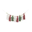 Guirlanda De Contas De Madeira Boho Para O Natal Com Franjas, Decoração De Parede Para Casa,