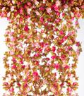 Guirlanda de flores artificiais PONKING Rose Vine 2,5 m de roxo de outono Guirlanda de flores artificiais PONKING Rose Vine 2,5 m de roxo de outono