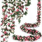 Guirlanda de flores artificiais PONKING Rose Vine 8 unidades 20 m Guirlanda de flores artificiais PONKING Rose Vine 8 unidades 20 m