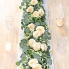 Guirlanda de flores artificiais TOCHGREEN Eucalyptus com rosas 1,8 m
