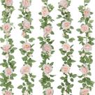 Guirlanda de flores artificiais ZIFTY Pink Rose Vines 5 unidades 10 m