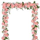Guirlanda de flores de peônia artificial DearHouse Silk Pink x2 180cm