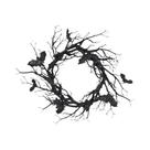 Guirlanda De Halloween Com Luz LED Em Forma De Morcego Para Decoração De Porta Da Frente, Guirlanda