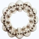 Guirlanda de Halloween Cranios Caveira Branco Guirlanda de Halloween Cranios Caveira Branco
