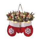 Guirlanda De Luvas De Natal Iluminadas: Lindo Pingente Suspenso Para Parede E Porta De Escada De Guirlanda De Luvas De Natal Iluminadas: Lindo Pingente Suspenso Para Parede E Porta De Escada De